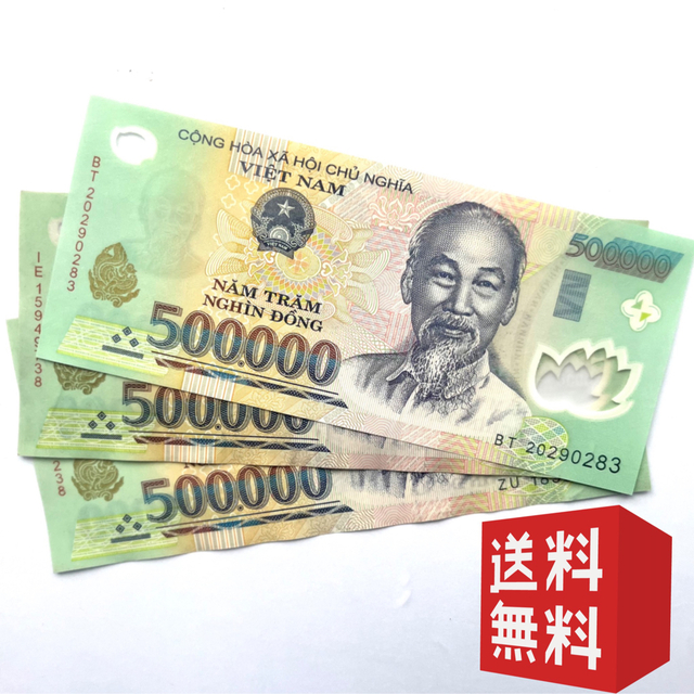 【ベトナムドン】150万ドン(50万ドン x 3枚)紙幣