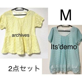 イッツデモ(ITS'DEMO)の美品 レースカットソー M 2点セット ITS' DEMO 半袖(カットソー(半袖/袖なし))