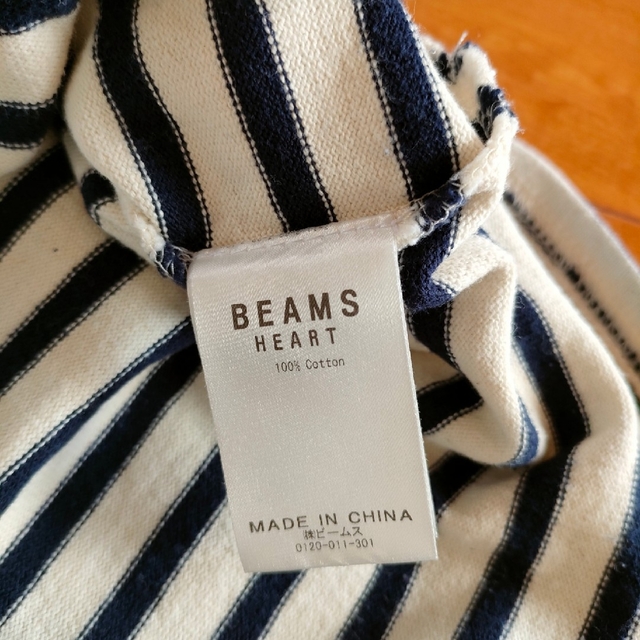 BEAMS(ビームス)の美品♥BEAMS HEART　七分袖　ボーダープルオーバー レディースのトップス(Tシャツ(長袖/七分))の商品写真