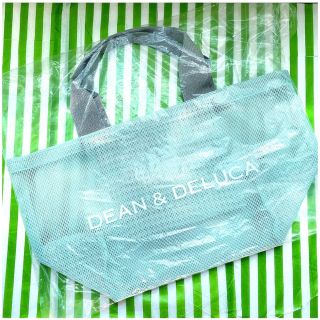 ディーンアンドデルーカ(DEAN & DELUCA)の新品未使用 ＊ DEAN&DELUCA メッシュトート ミントブルーS(トートバッグ)