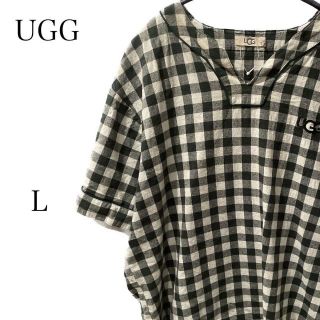 アグ(UGG)の送料無料　アグ　ブラウス　シロ×クロブロックチェック　レディース　トップス(シャツ/ブラウス(半袖/袖なし))