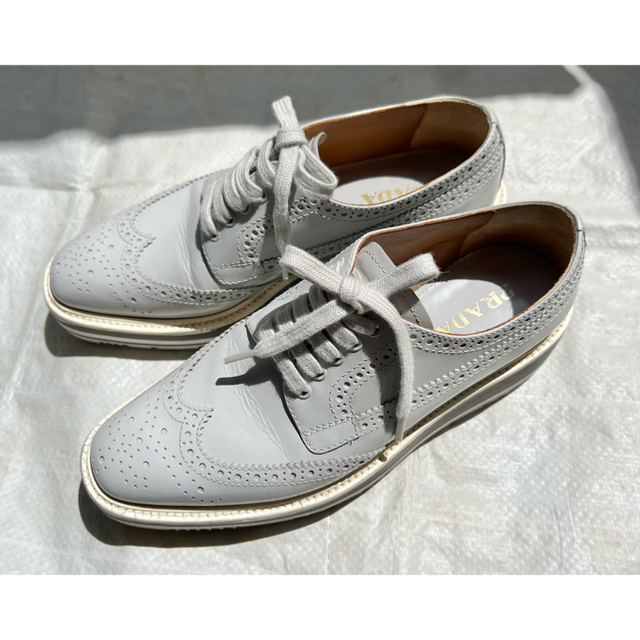 PRADA ウィングチップ シューズ 36 【GINGER掲載商品】 3960円引き www