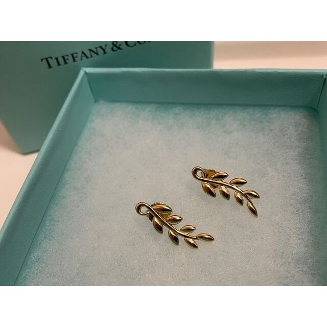 Tiffany & Co. - 正規品ティファニーK18YG パロマピカソ　オリーブ リーフ クライマー ピアス