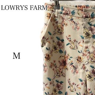 ローリーズファーム(LOWRYS FARM)の美品　ローリーズファーム　ボトム　花柄プリント　レディース　パンツ(カジュアルパンツ)