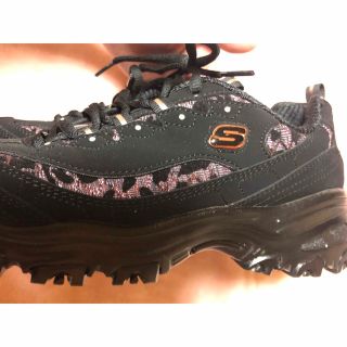 スケッチャーズ(SKECHERS)のスケッチャーズ　限定黒ピンク豹柄　23.5cm(スニーカー)