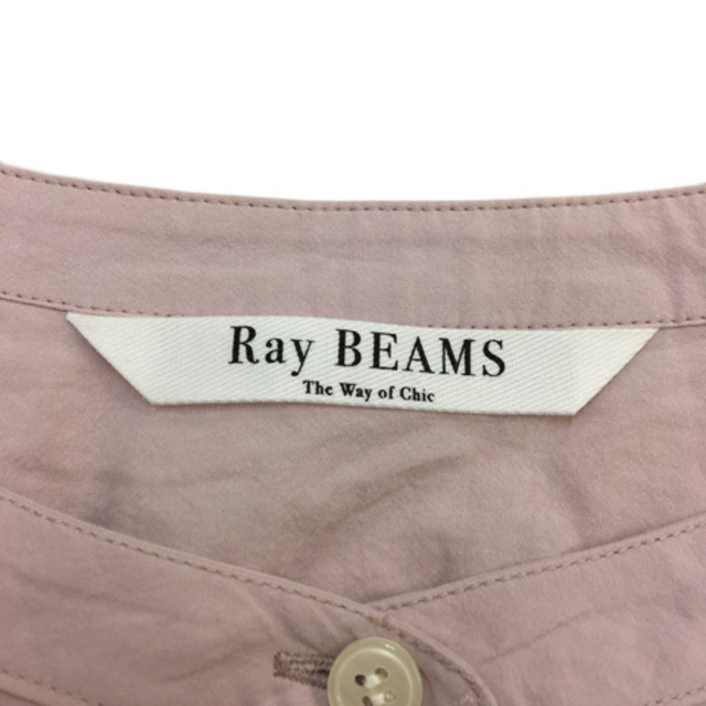Ray BEAMS(レイビームス)のレイビームス シャツ ブラウス バンドカラー ベルト 無地 半袖 ピンク 紫 レディースのトップス(シャツ/ブラウス(半袖/袖なし))の商品写真