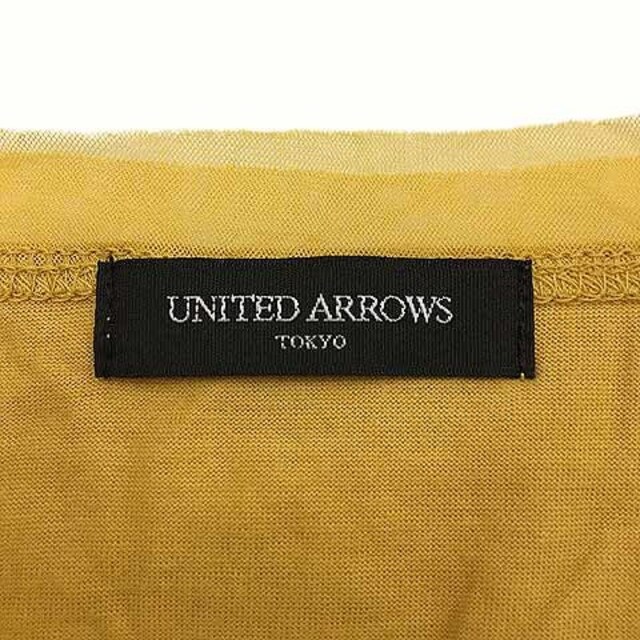 UNITED ARROWS(ユナイテッドアローズ)のユナイテッドアローズ カットソー プルオーバー レース 半袖 黄 マスタード レディースのトップス(カットソー(半袖/袖なし))の商品写真