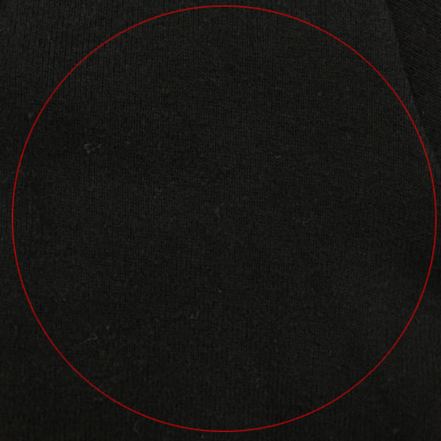 agnes b.(アニエスベー)のアニエスベー カーディガン Vネック 無地 リブ 半袖 2 黒 ブラック レディースのトップス(カーディガン)の商品写真