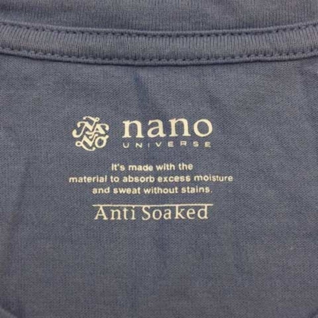 nano・universe(ナノユニバース)のナノユニバース Tシャツ カットソー プルオーバー 無地 半袖 36 紫 青 レディースのトップス(Tシャツ(半袖/袖なし))の商品写真