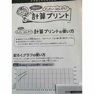 ショウガクカン(小学館)のドラゼミ　小学三年生　計算プリント　２週間分　反復トレーニング(語学/参考書)