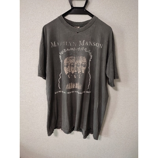 【値下げ不可】古着 90s Marilyn Manson ボロ(Tシャツ/カットソー(半袖/袖なし))