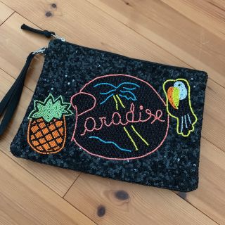 ローズバッド(ROSE BUD)のローズバッド購入　ビーズ　刺繍クラッチ(クラッチバッグ)