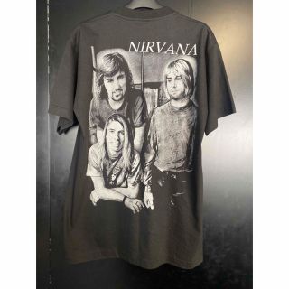 希少　NIRVANA  総柄プリントTシャツ　サイズL  カートコバーン