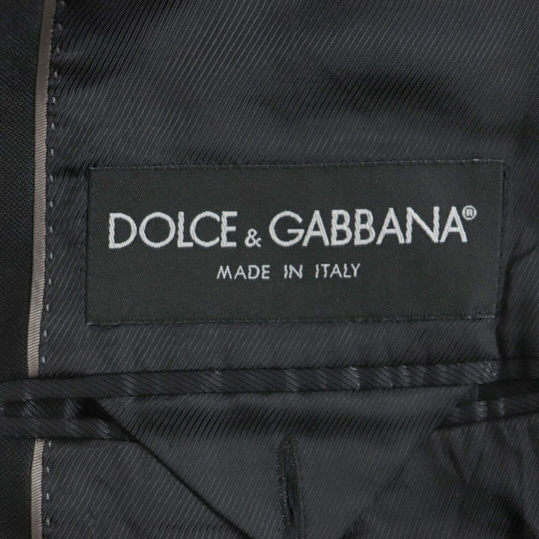 良品▼黒タグ DOLCE＆GABBANA ドルチェ＆ガッバーナ MARTINI シルク混 シングルジャケット/テーラード ブラック 52 メンズ 伊製 正規品