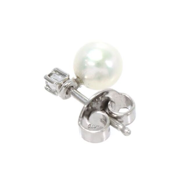 MIKIMOTO - ミキモト MIKIMOTO アコヤ真珠 5.4mm ダイヤ ピアス K18 WG ...