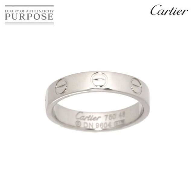 カルティエ Cartier ミニラブ #48 リング K18 WG ホワイトゴールド 750 指輪 VLP 90185002