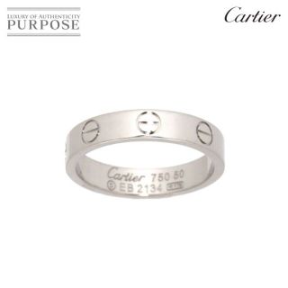 カルティエ(Cartier)のカルティエ Cartier ミニラブ #50 リング K18 WG ホワイトゴールド 750 指輪 VLP 90185081(リング(指輪))