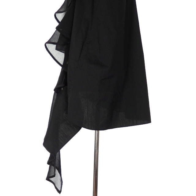 sacai(サカイ)のサカイ sacai アシンメトリー ドッキングシャツ ブラウス 1 ブラック 黒 レディースのトップス(シャツ/ブラウス(半袖/袖なし))の商品写真