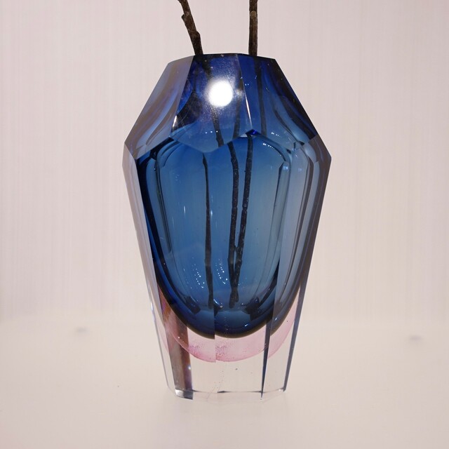 花瓶/フラワーベース/新品/造花付き/オブジェ/モダン/ガラス | www