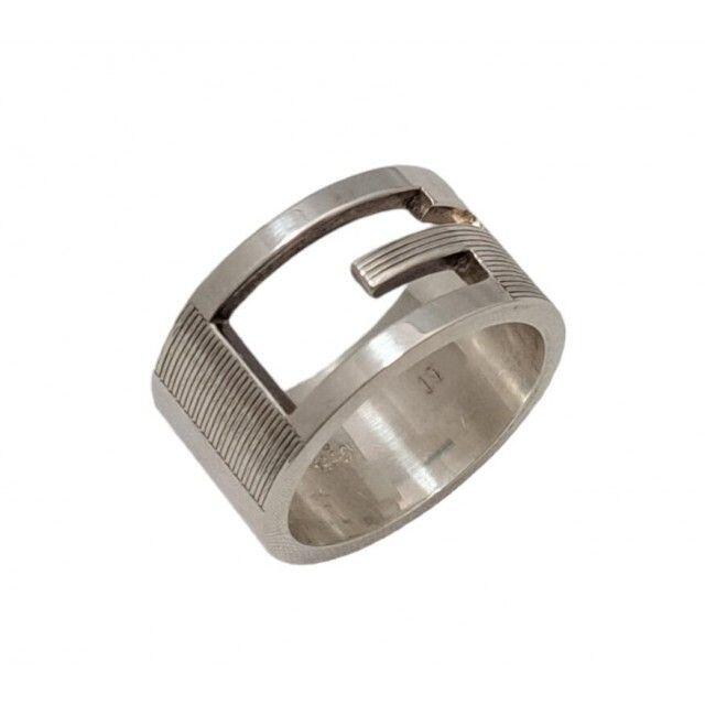 グッチ リング 指輪 ブランテッドGリング ワイド SV925 ＃19 | フリマアプリ ラクマ