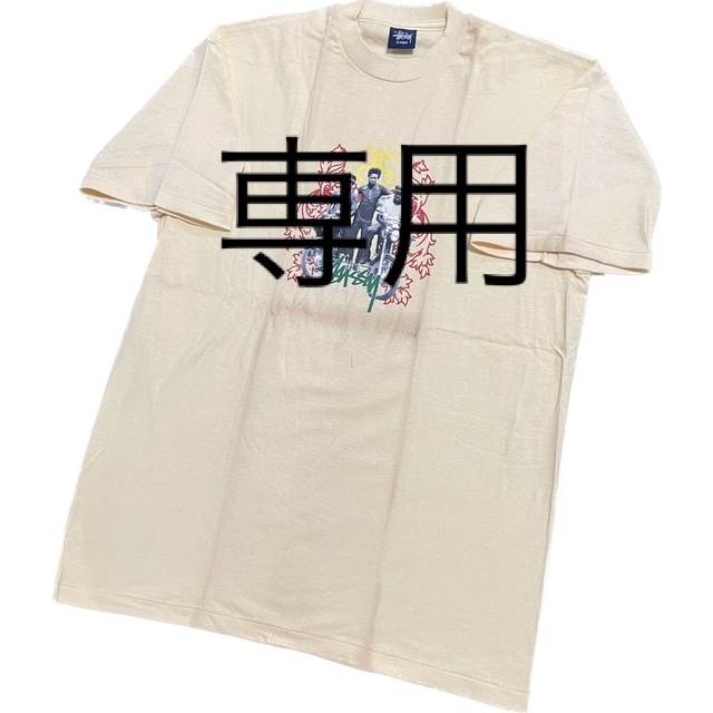 STUSSY】90s old stussy フォトTシャツ L 黄 ① 通信販売 48.0%割引