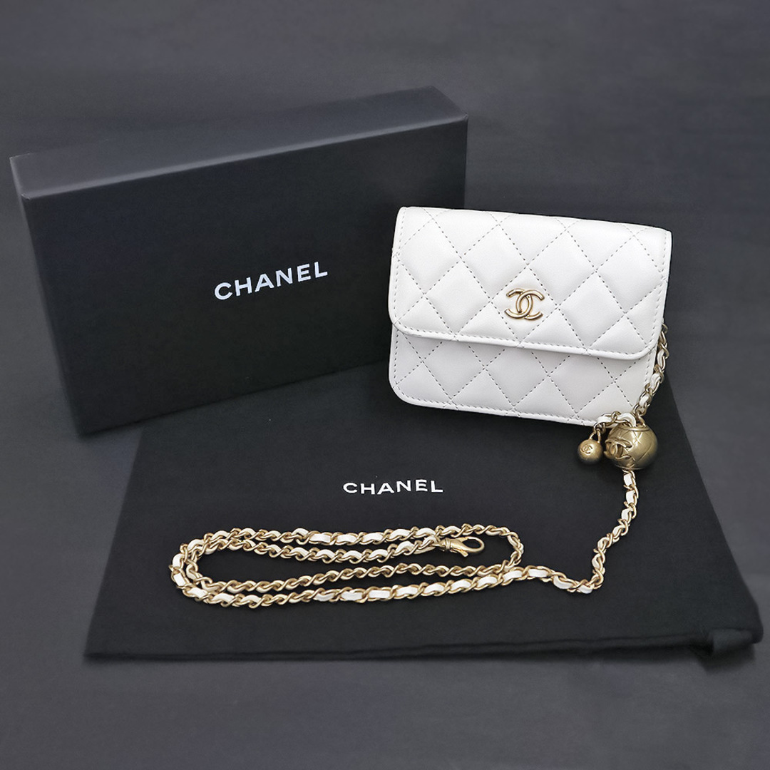 シャネル CHANEL クラッチバッグ マトラッセ 大きいサイズ ラムスキン