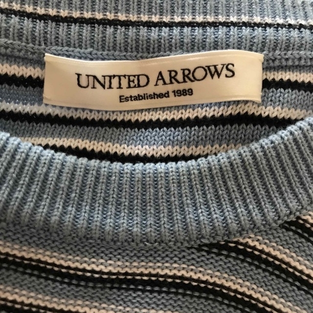 UNITED ARROWS(ユナイテッドアローズ)の美品　ユナイテッドアローズ　ニット　長袖　ボーダー メンズのトップス(ニット/セーター)の商品写真