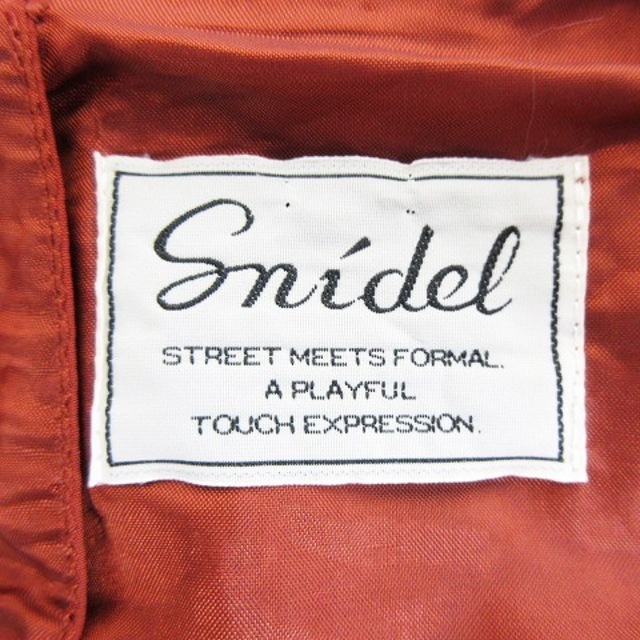 SNIDEL(スナイデル)のスナイデル ワンピース ミニ 半袖 バルーン バックファスナー ベルト F 茶 レディースのワンピース(ミニワンピース)の商品写真