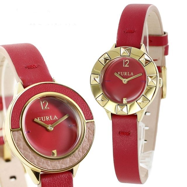 Furla(フルラ)の着せ替えできる フルラ 腕時計 レディース 替えベゼル付 女性 プレゼント 還暦祝い 赤いもの レディースのファッション小物(腕時計)の商品写真