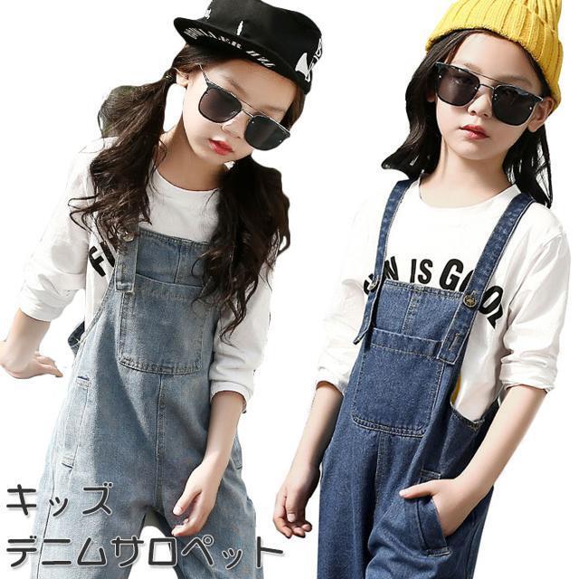 【並行輸入】女の子 デニムサロペット キッズ/ベビー/マタニティのキッズ服女の子用(90cm~)(ワンピース)の商品写真