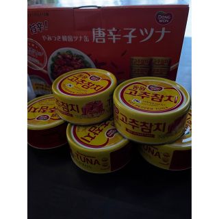 コストコ(コストコ)の韓国ツナ缶　DONGWON旨辛ツナ缶　ピリ辛　コストコ(缶詰/瓶詰)