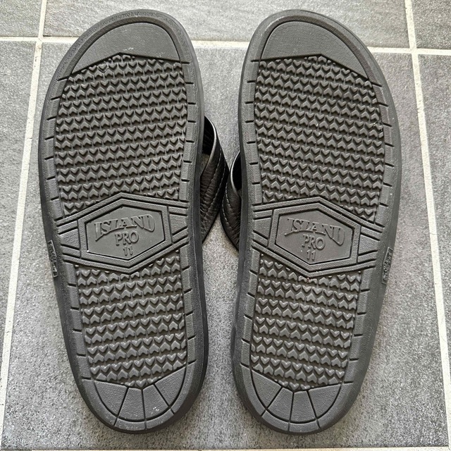 ISLAND SLIPPER(アイランドスリッパ)のISLAND SLIPPER トングサンダル レザー ブラック 29cm メンズの靴/シューズ(サンダル)の商品写真