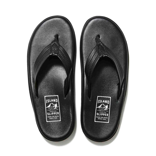 ISLAND SLIPPER(アイランドスリッパ)のISLAND SLIPPER トングサンダル レザー ブラック 29cm メンズの靴/シューズ(サンダル)の商品写真