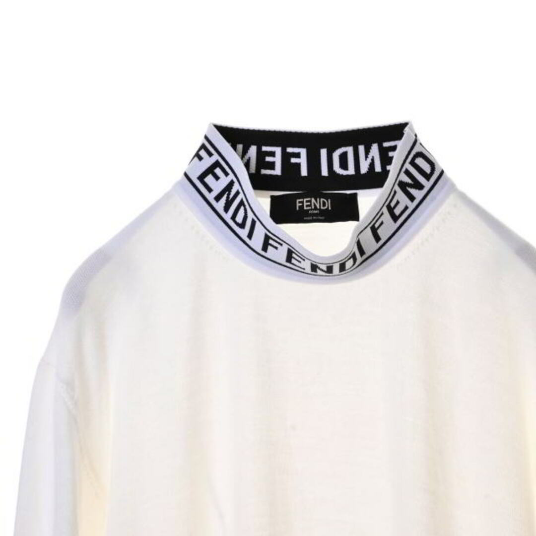 FENDI ネックロゴ ウール ハイネックニット FENDI ネックロゴ ウール ハイネックニット