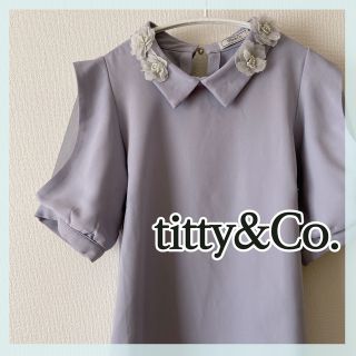 ティティアンドコー(titty&co)のtitty&co. ティティアンドコー　 ブラウス 花柄 シースルー　半袖(シャツ/ブラウス(半袖/袖なし))