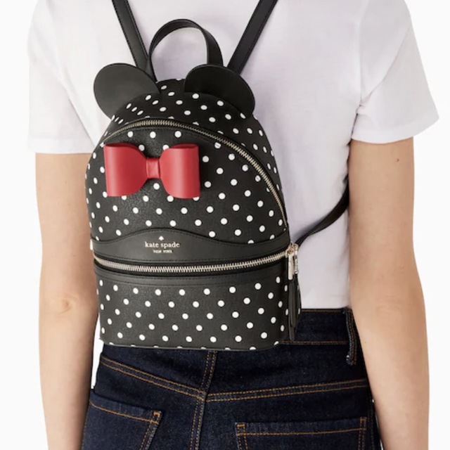 kate spade new york(ケイトスペードニューヨーク)の新品タグ付きKate spade×Disneyミニーちゃんドームバックパック レディースのバッグ(リュック/バックパック)の商品写真