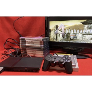 プレイステーション2(PlayStation2)のPS2 本体 コントローラー アダプタ 名作ソフト セット(家庭用ゲーム機本体)