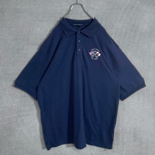 古着 半袖ポロシャツ USA仕入 刺繍ロゴ レトロ シック ビックサイズ XL