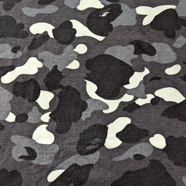 A Bathing Ape　迷彩　カモフラ　ポロシャツ　灰色　グレー　L エイプ