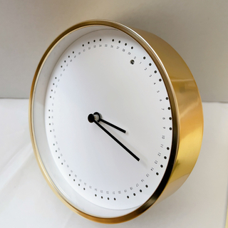 イケア(IKEA)のIKEA イケア　置き時計掛け時計　ゴールド　廃盤　panorera(置時計)