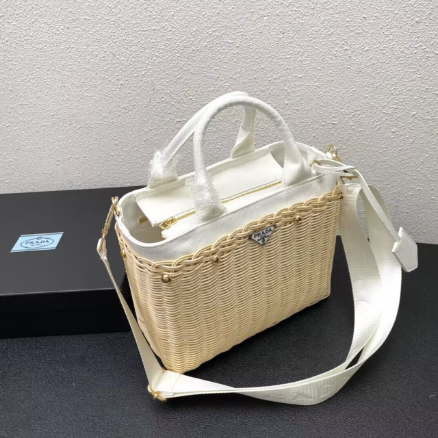 極美品 プラダ 2way カゴバッグ ハンドバッグ ショルダーバッグ