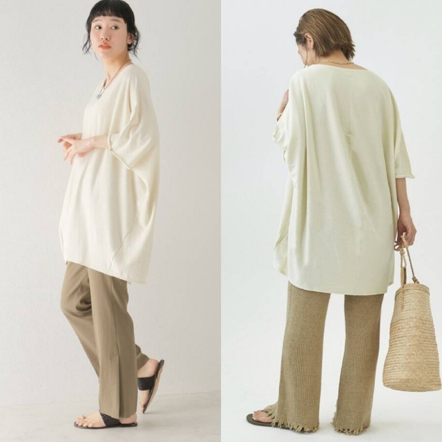 Plage(プラージュ)の新品タグ付き plage sweat drape tシャツ 白 プラージュ レディースのトップス(Tシャツ(半袖/袖なし))の商品写真