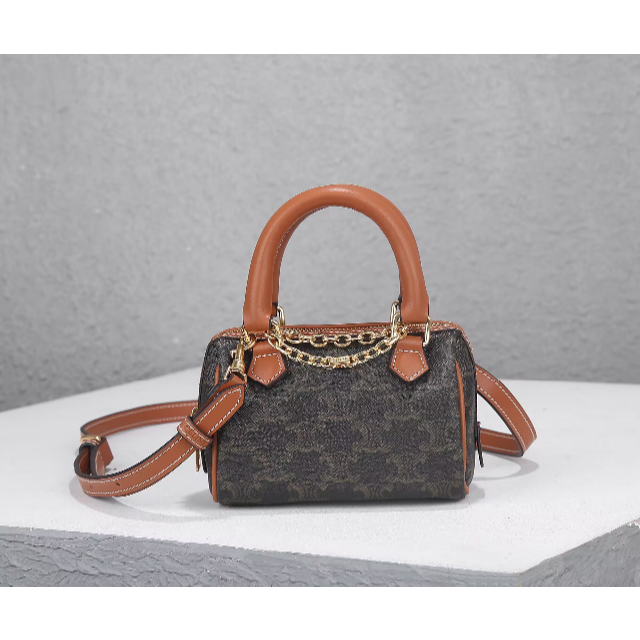 高評価! celine - 極美品 オールドセリーヌ マカダム柄ミニボストン