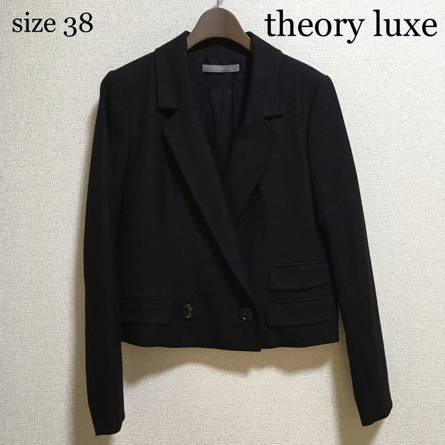 【超美品】セオリーリュクス。 theory ジャケット 黒 38サイズ ダブル