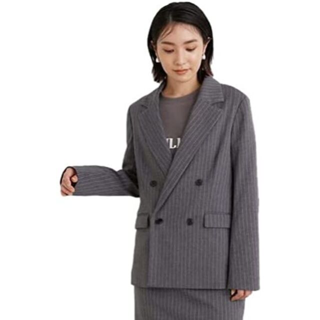ダブルブレストジャケット ストライプ 使い勝手の良い brcstarch.com.br