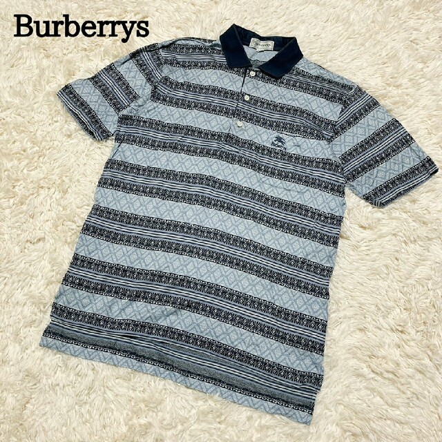 Burberrys　バーバリー　半袖ポロシャツ　90s　ビンテージ　総柄　M | フリマアプリ ラクマ