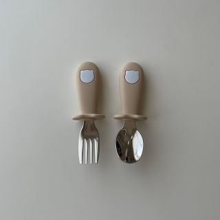 新品 離乳食 スプーン&フォークセット 食洗機対応 2点セット (スプーン/フォーク)