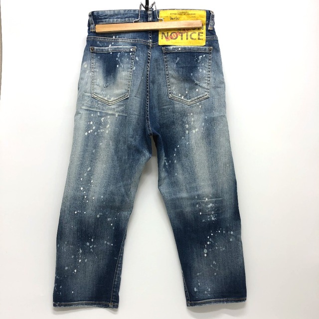 ディースクエアード DSQUARED2 デニムパンツ S75LB595 ペイント/アパレル クラッシュデニム デニムパンツ コットン ブルー