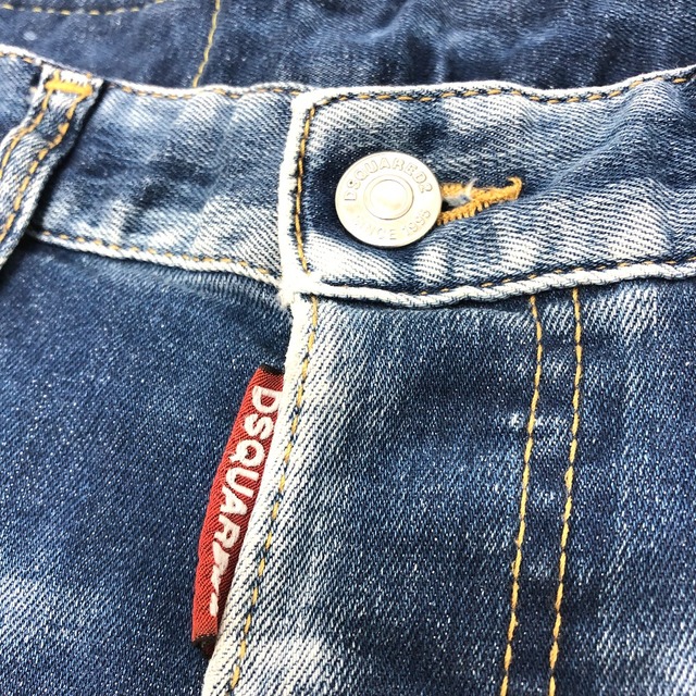 ディースクエアード DSQUARED2 デニムパンツ S75LB595 ペイント/アパレル クラッシュデニム デニムパンツ コットン ブルー 2