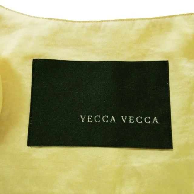 YECCA VECCA(イェッカヴェッカ)のイェッカヴェッカ ジャケット ライダース ブルゾン ジップアップ ツヤ感 F 黄 レディースのジャケット/アウター(ブルゾン)の商品写真